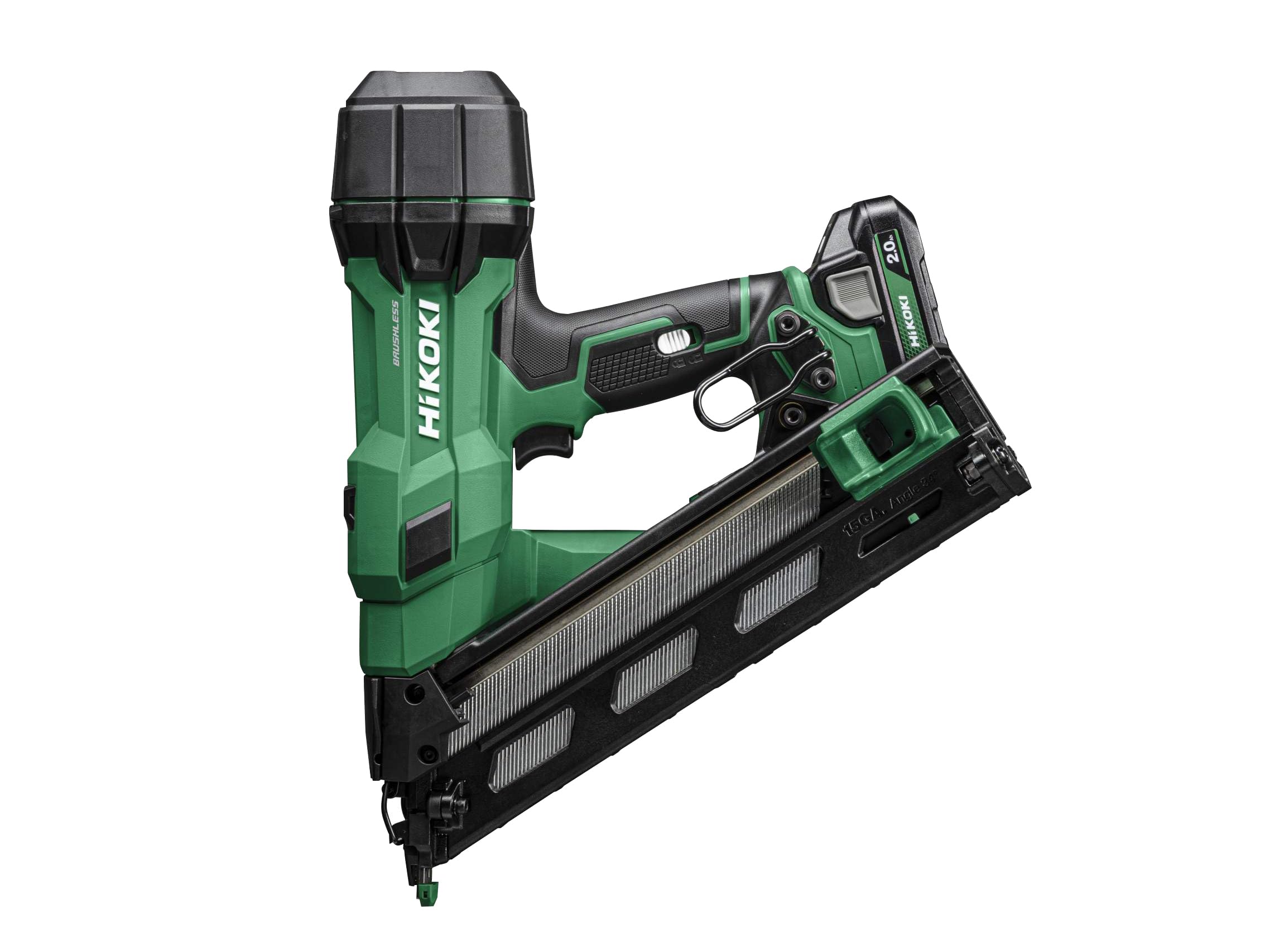 Hikoki NT1865DAAJXZ 18V BL 15Ga Angled Finish Nailer + 2 x 2Ah Batteries Charger