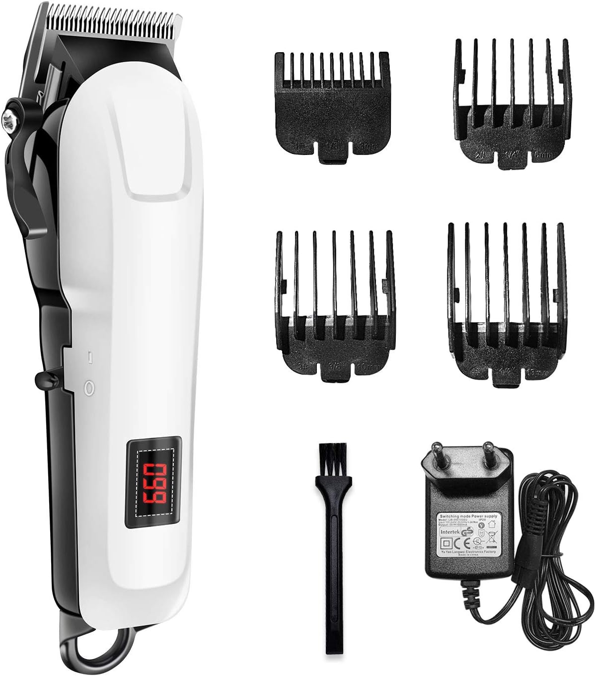 Action 11 in 1 Hair Clipper Cordless for Men, Beard Trimer Multi Grooming Kit for Beard and Hair with 4 Guide Combs & Nose Trimmer Attachment, Rechargeable & Rinseable