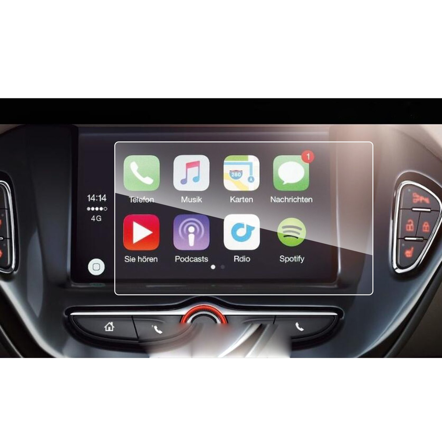 Displayschutzfolie Für Opel Adam Navi (7 Zoll) – 9H Gehärtetes Glas, Kratzfest & Fingerabdruckresistent