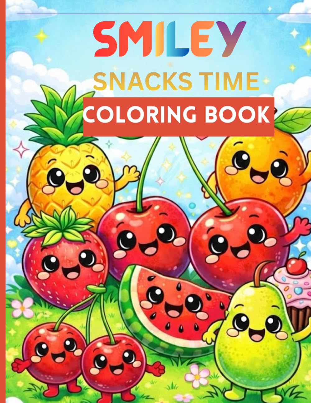 Smiley Snacks Time: A Fun & Easy Coloring Book for Kids Ages 3–7