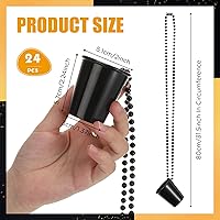 Vista 2 de Dandat 24 piezas de chupito en collar de cuentas, accesorios de graduación, mini vasos de plástico desechables para fiesta de graduación, accesorios