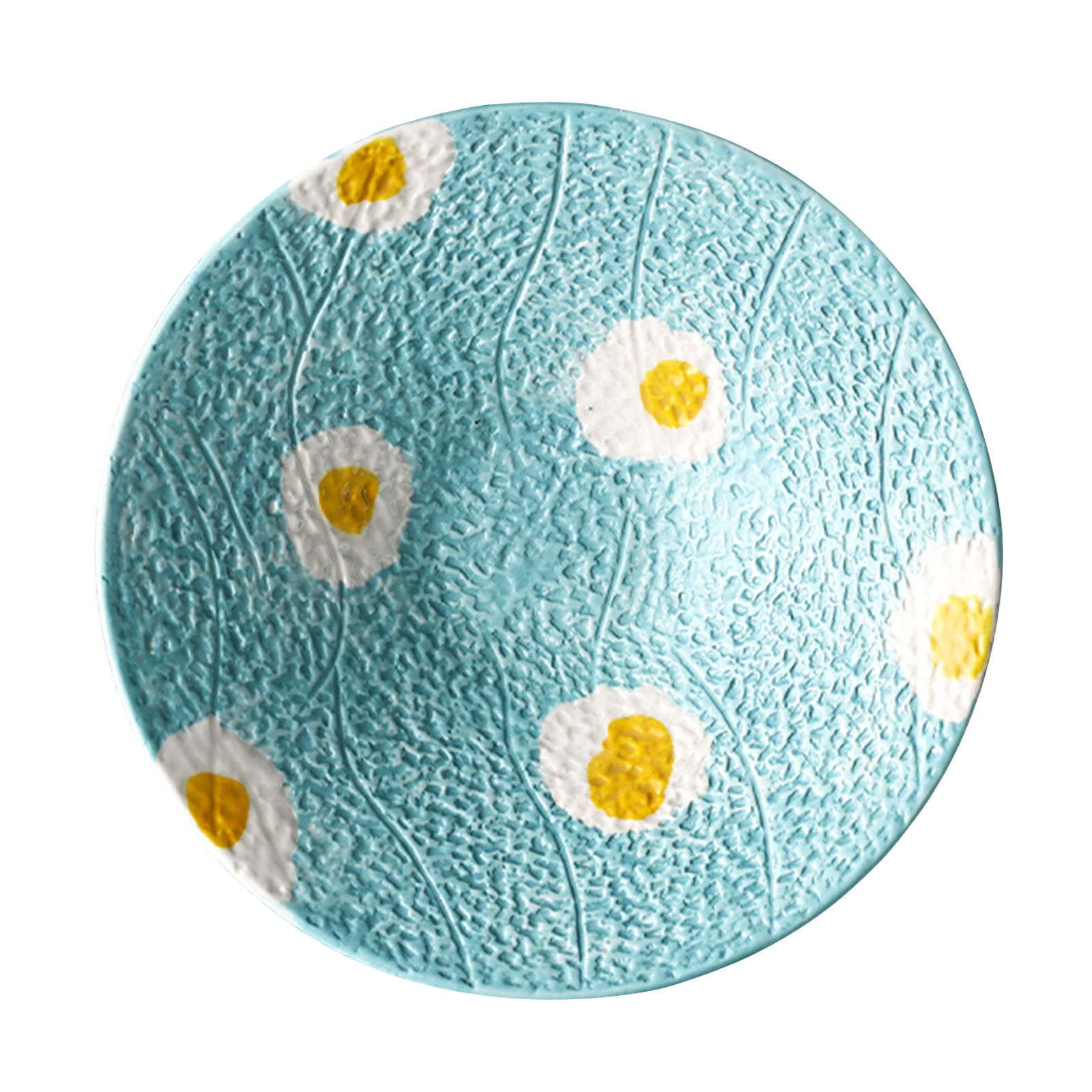 Ensaladeras Grandes de cerámica para Servir, Ensalada de Pasta, Cuenco para Servir, Plato Hondo Colorido, Juego de 2, Azul, 25 cm (Azul 20 cm)