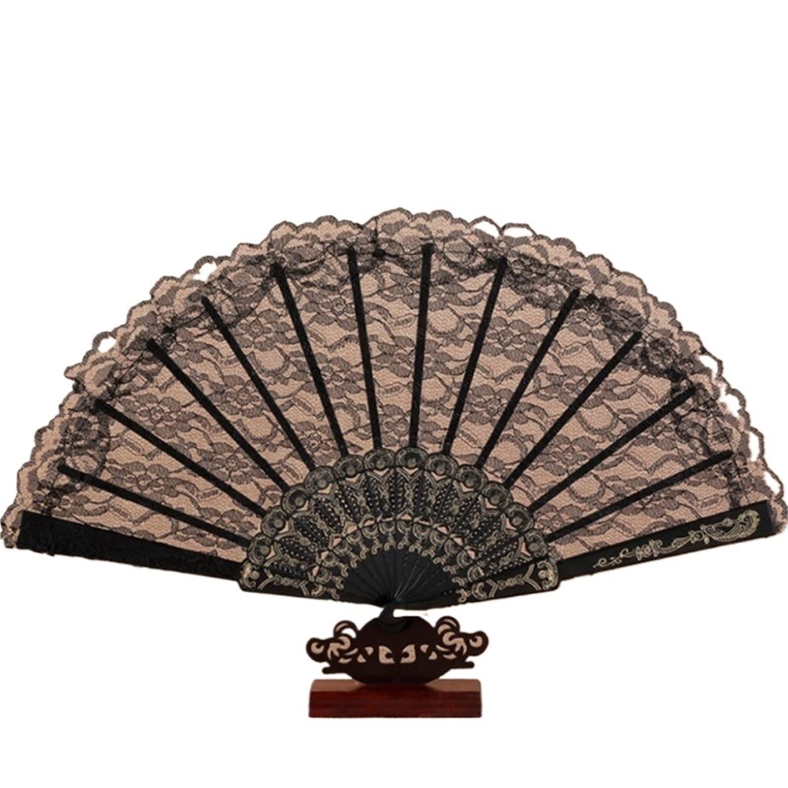 Dcuipg Color2 Vintage Lace Folding Fan For Party