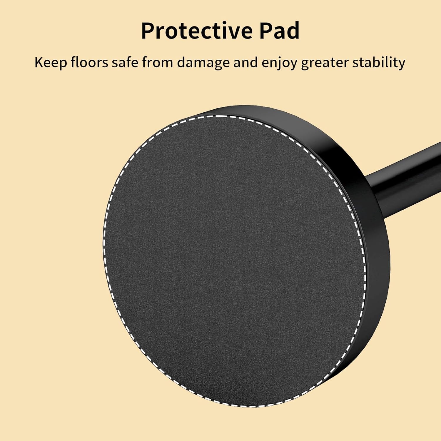 YUMORE Heavy Weighted Toilet Paper Holder Stand, No Drill Freestanding Bathroom Tissue Roll Stand, Stable Floor Standing Paper Roll Dispenser for Bathroom, Bedroom, Vanity