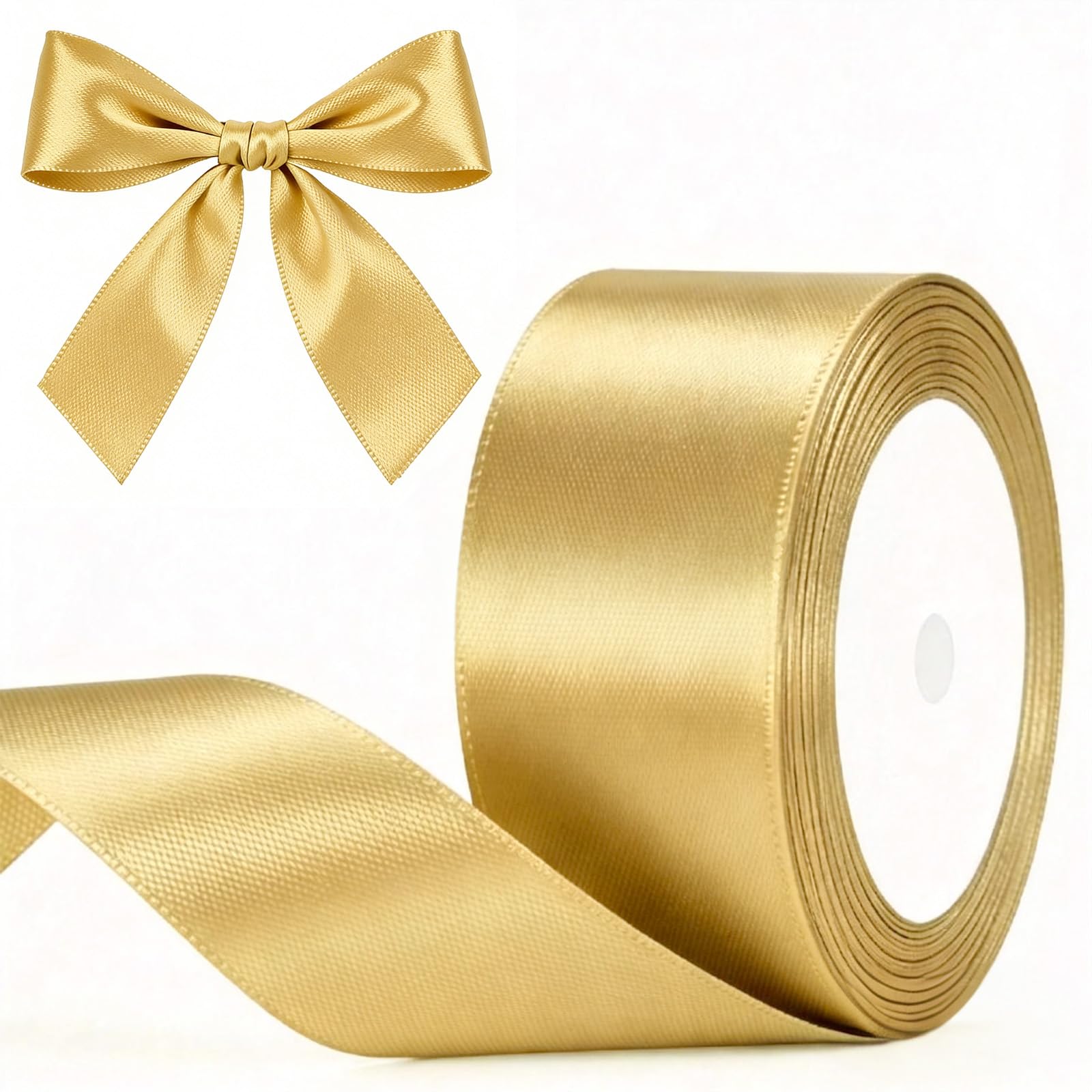 G2PLUS Baby Pink Satin Ribbons 10mm: Thick Fabric Gift Wrap Ribbons for Crafting, Party Decoration, 22m — view 48