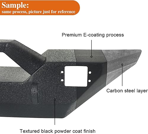 Miniatura 8 de u-Box Parachoques trasero Ram con anillos en D compatibles con camionetas Ram 1500 2006 2007 2008 - parachoques de acero Ram con textura