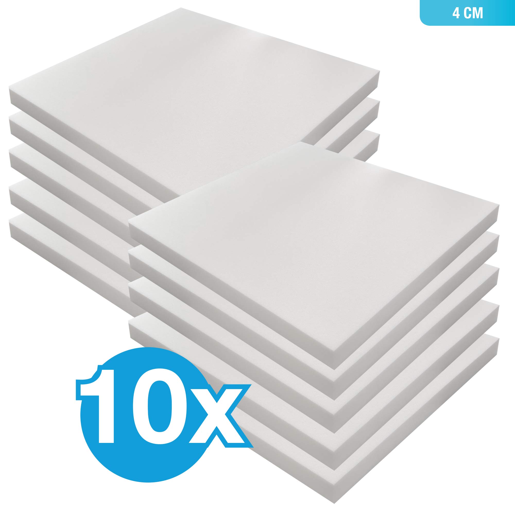 PUR-Schaumstoffplatte RG 35 Stärke 4cm (40 x 40 cm (10er SET))