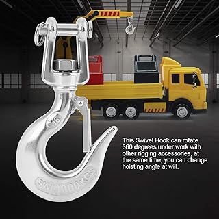 Stainless Steel Lifting Hook Swivel Snap Hook, Rigging Accessory Swivel Lifting Hook, Lifting Hook, Steel Swivel Lifting Hook Swivel Lifting Chain Hook Land Transportation. for(1000kg)