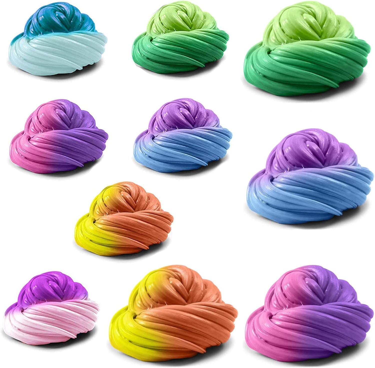 Squeeze Craft Color Changing Frudge Putty Heat Sensitive (6 Pack 0.5 Oz.) and Squeeze Craft Color Changing Frudge Putty Heat Sensitive - 4 Pack Slime Putty - 2 Oz per Container - for Sensory