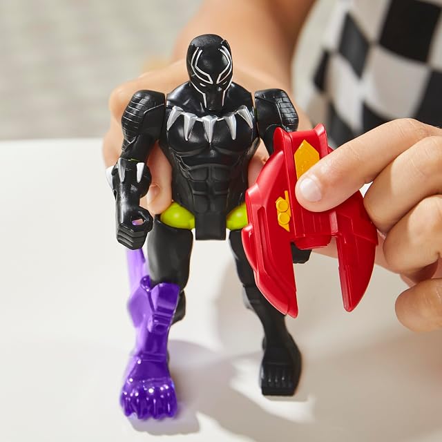 Foto 6 de 8 de MixMashers Marvel, Black Panther, Figura de acción Mix-and-Match Avengers y Accesorios