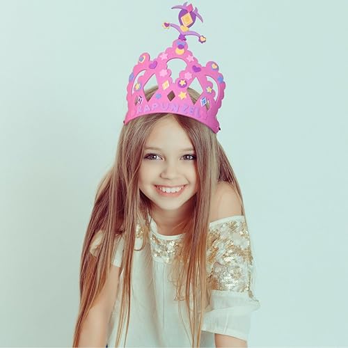 Miniatura 3 de Kit de manualidades de tiara y corona para niñas (paquete de 12, 400 piezas de espuma), recuerdo de fiesta de princesa para niños (TM)