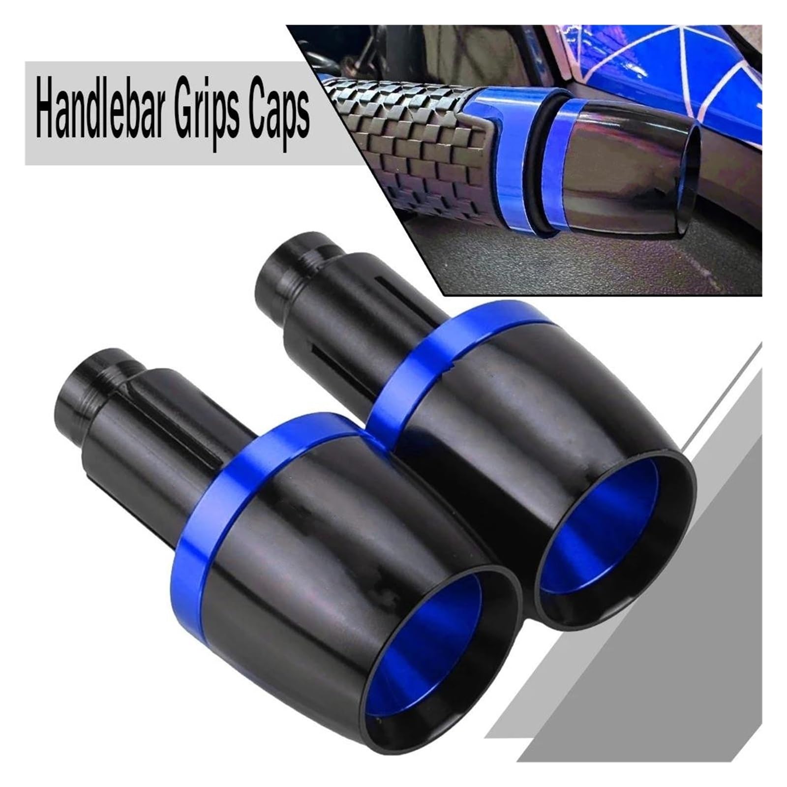 Per YH Tricity 125 155 300 2018 2019-2022 2023 2024 Accessori Terminali Manubrio Moto Manopole Tappi(NERO)