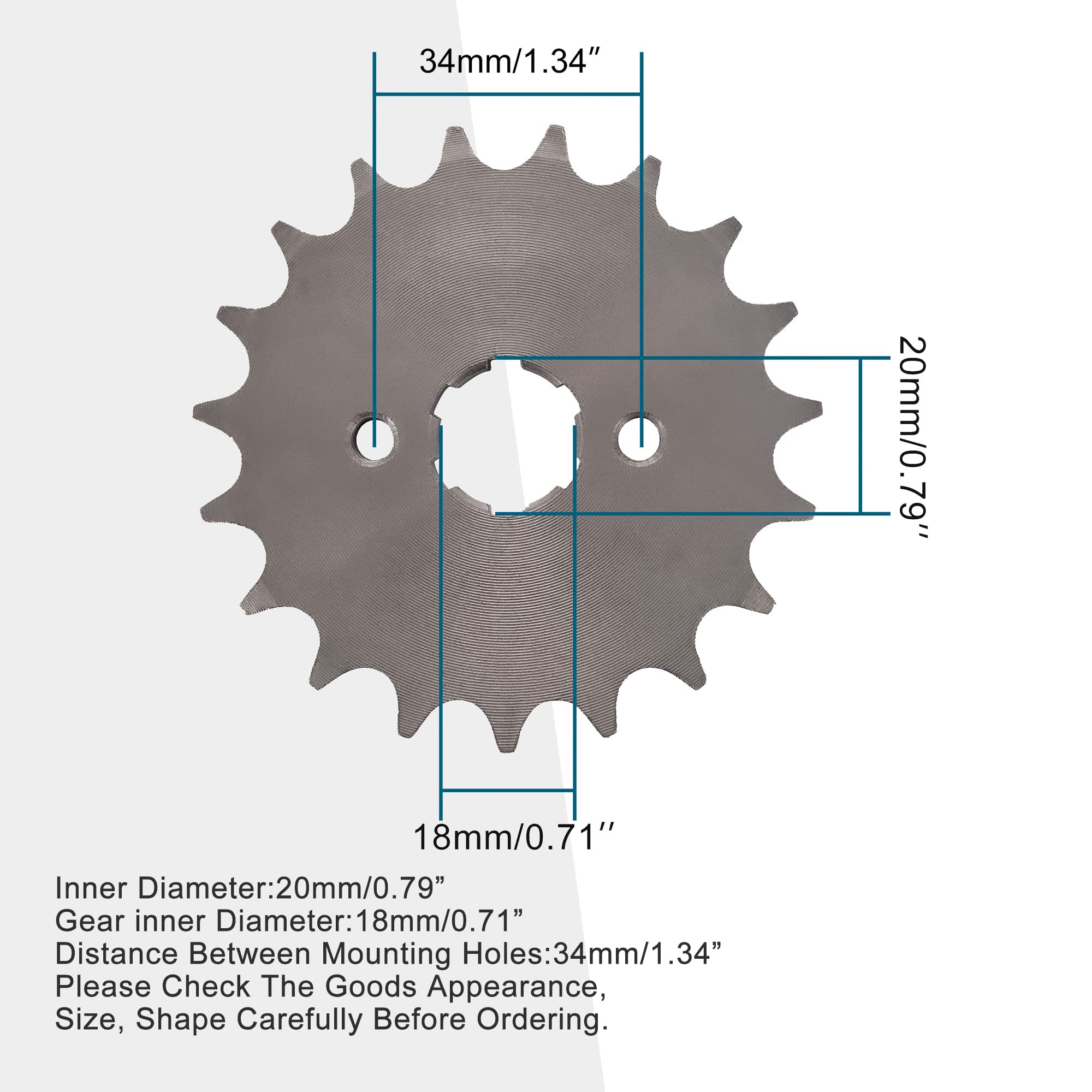 Amazon.com: GOOFIT 20mm Front Engine Sprocket for Motorcycle