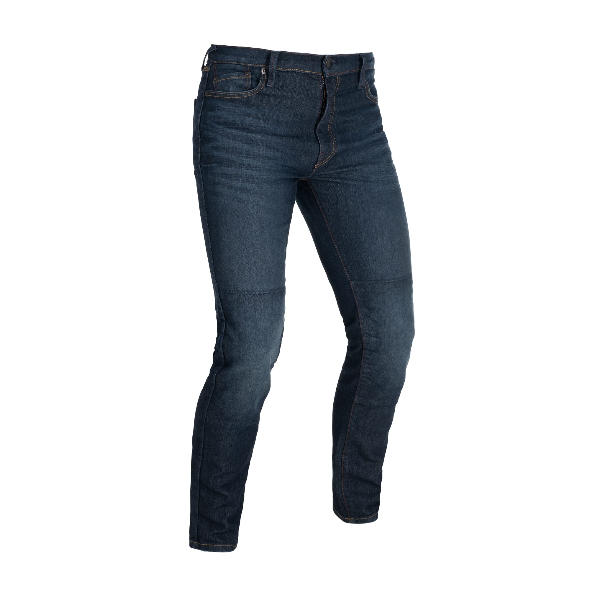 Oxford Men's Blue Dark Aged Oa Aaa Slim Jeans Motorcycle, Regular