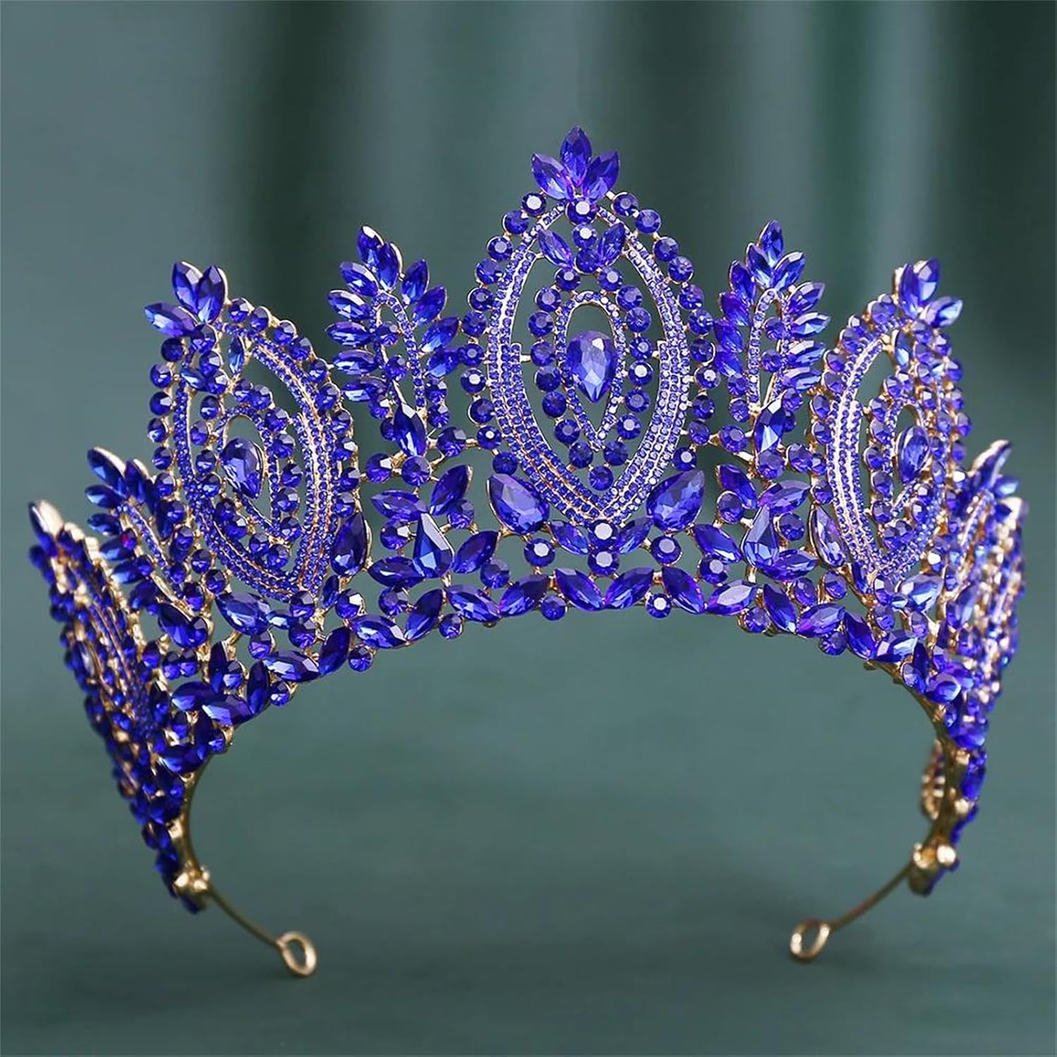 Royal Queen Crystal Tiara Crown For Women Large Rhinestone Princess Headpiece Bridal Wedding Prom Pageant Hair Accessories
