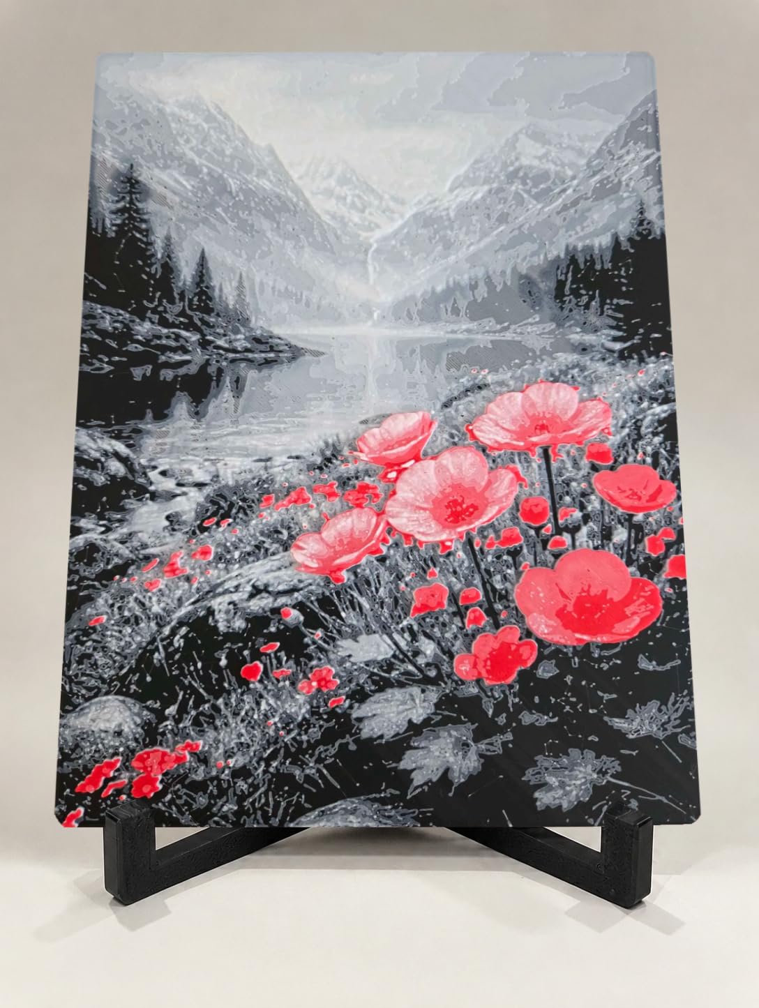 Spring Announcement | HueForge Art | Red Poppy Design, Mountain Landscape-picture-13