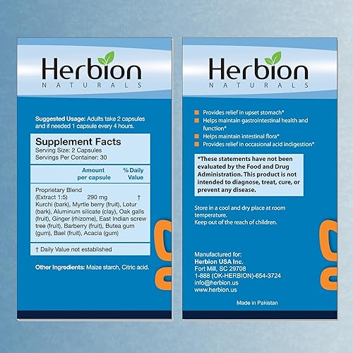Miniatura 2 de HERBION Naturals - Mezcla de hierbas de apoyo gastrointestinal para aliviar el malestar estomacal, salud y función gastrointestinal, indigestión