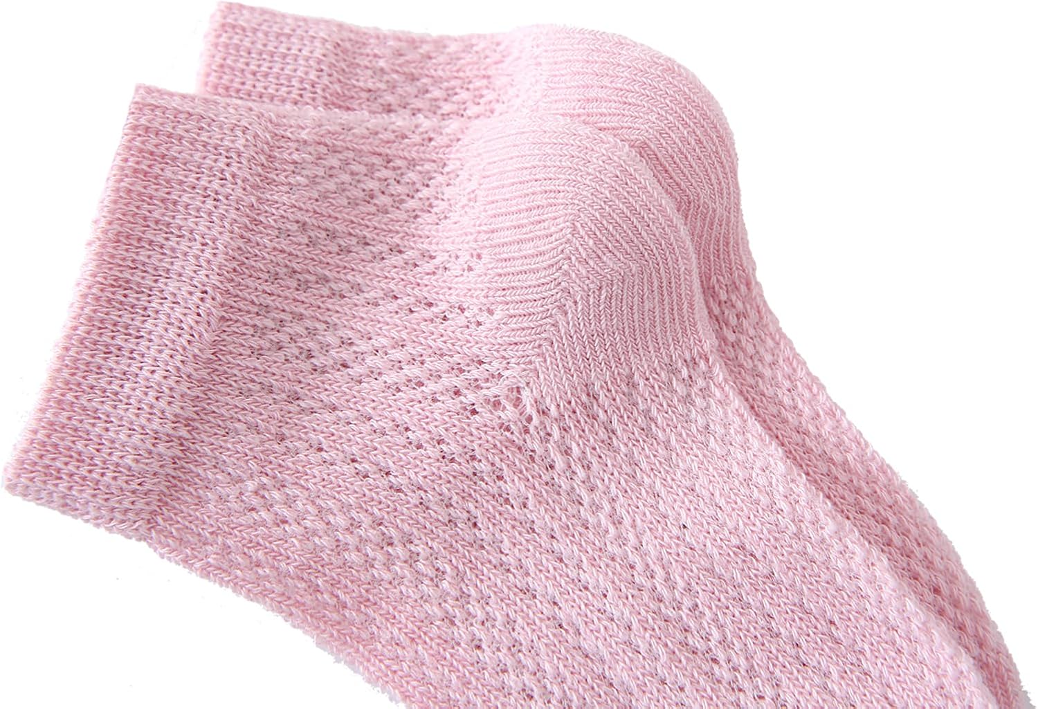 Looching 5 Pairs Baby Boys Girls Mesh Thin Socks Toddler Cotton Breathable No Show Low Cut Ankle Socks for 1-12T Kids - Image 5
