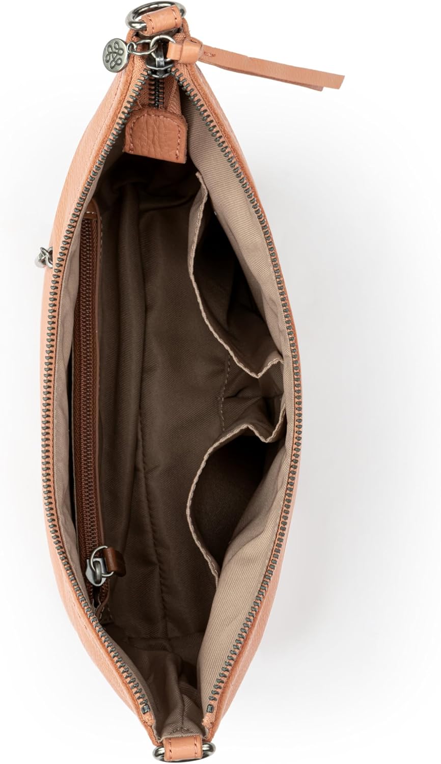 The Sak Jasmine Bucket Crossbody in Leather, Detachable Leather Shoulder Strap, Nectar