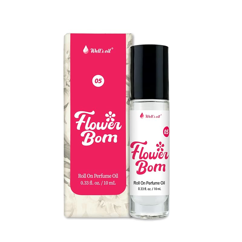 Óleo de perfume roll-on Well's Oil Flower Bom, sem parabenos, 10 mL