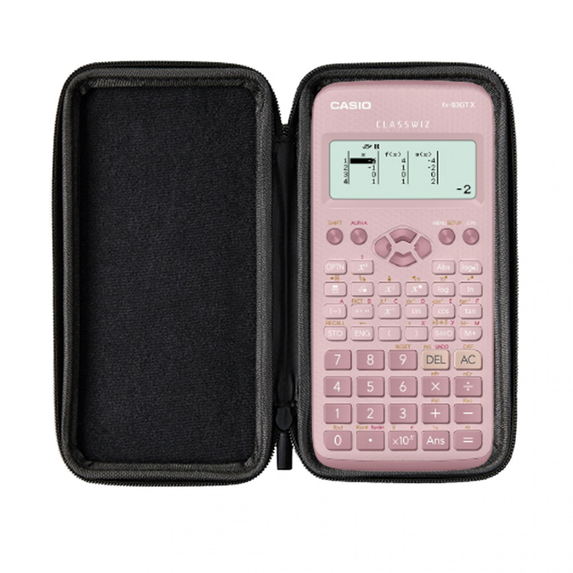 Casio FX-83GT X Rose + Garantie étendue + housse de protection Rose