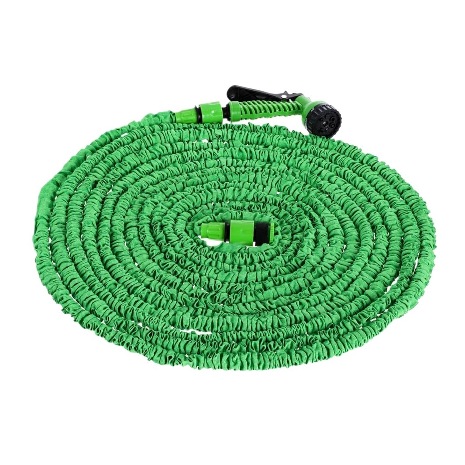 manguera de jardín, tubería de agua de manguera de Kit de carrete de manguera de jardín de alta resistencia for riego de jardín, manguera for lavado de autos, pistola de agua de alta presión y estante