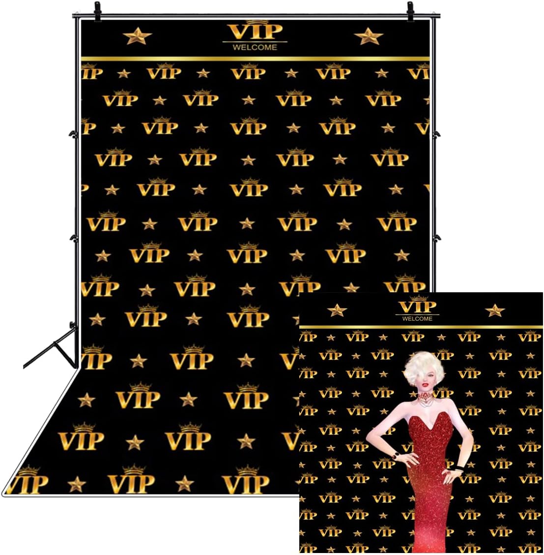 Amazon.com : 7x5ft VIP Backdrop Red Carpet Photography Background Movie ...
