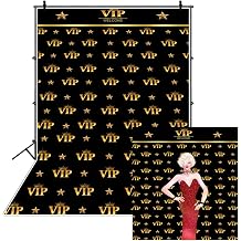 6x8ft VIP Photography Background VIP Red Carpet Event Backdrop Twinkle Golden Stars Backdrops for Photography Interior Wallpaper Decoration Baby Shower Girls Boys Birthday Studio Props