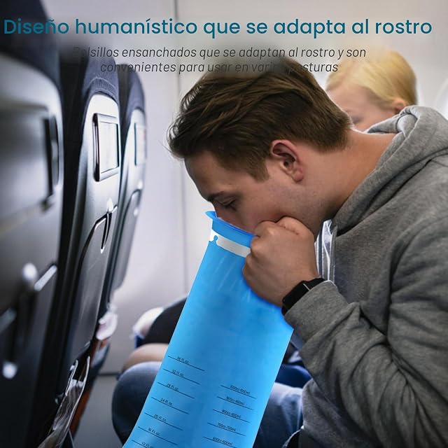 Foto 6 de 7 de Nizirioo 50 bolsas para vómito, 5 colores, cierre opaco, resistente a la rotura, con anillo
