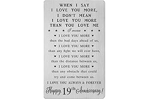 19th Anniversary Engraved Wallet Card: A Timeless Expression of Love