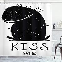 Vista 34 de Ambesonne Cortina de ducha de caballo, potente semental de Appaloosa, elegante estampado equino de campeón de sangre pura real, juego de decoración