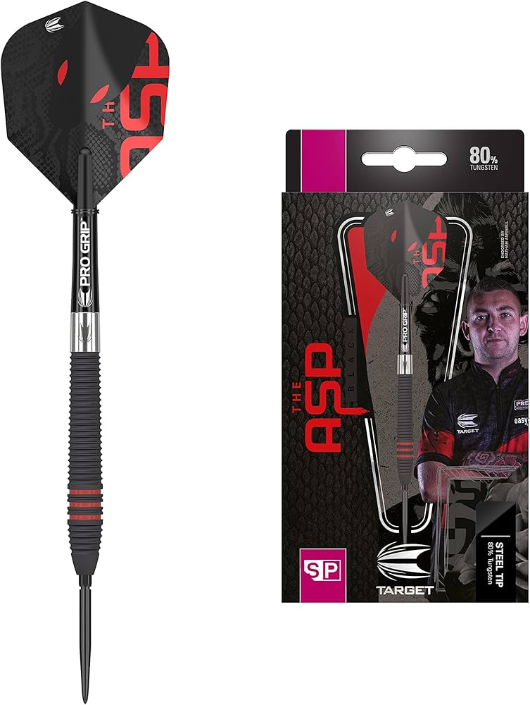 ダル Target Darts Nathan Aspinall The Asp Black 24G 80% Tungsten Swiss