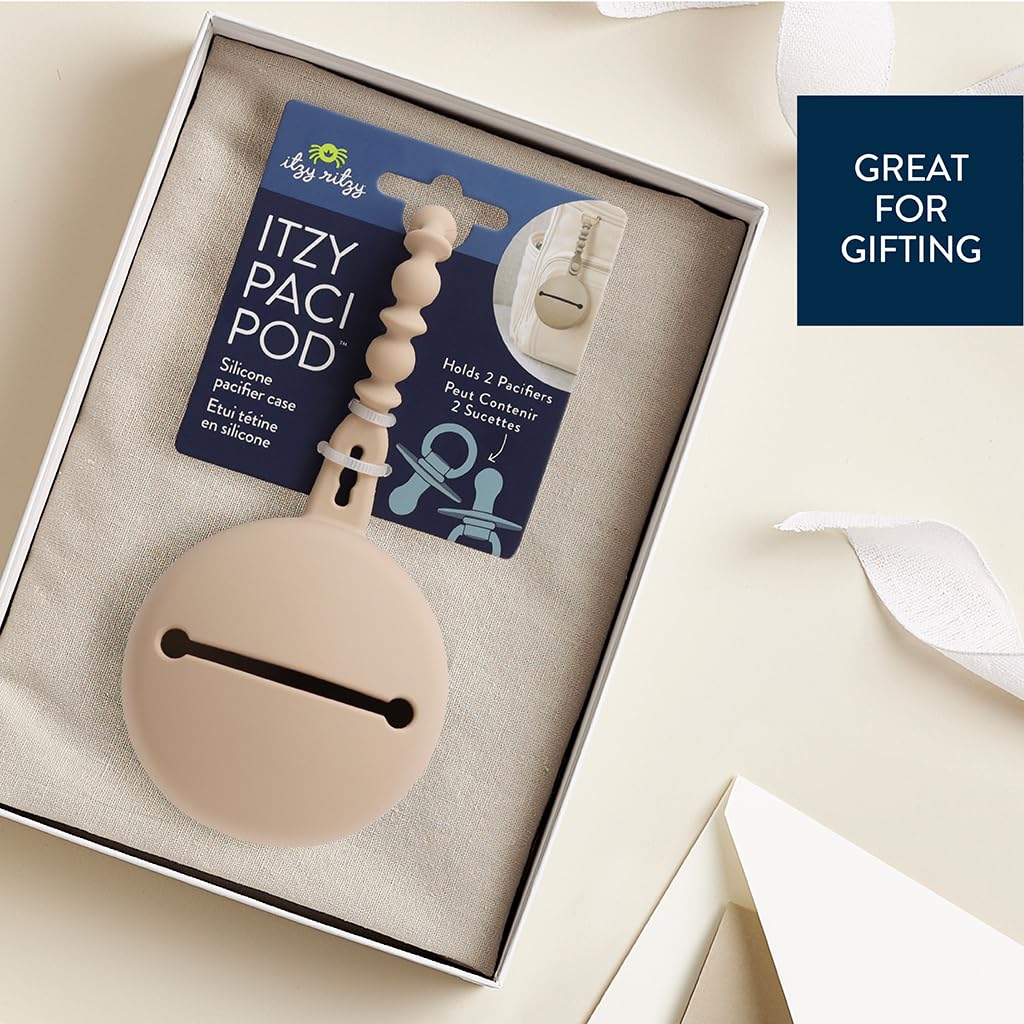 Amazon.com : Itzy Ritzy Silicone Pacifier Holder – Holds 2 Pacifiers – Soft  BPA-Free Silicone with Secure Loop Strap – Easy to Attach to Diaper Bags,  ...