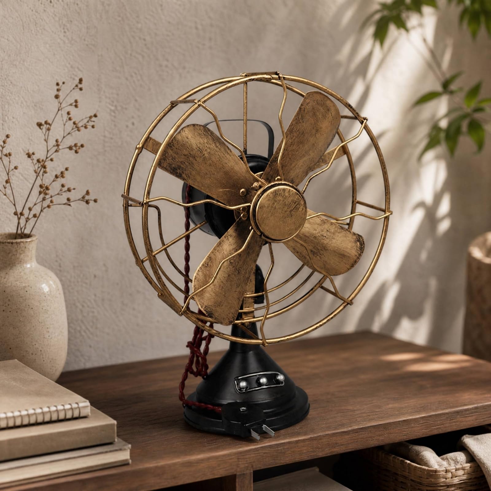 Eléctrico Vintage Hojalata Compacto Estable para Restaurantes, Semi Dorado