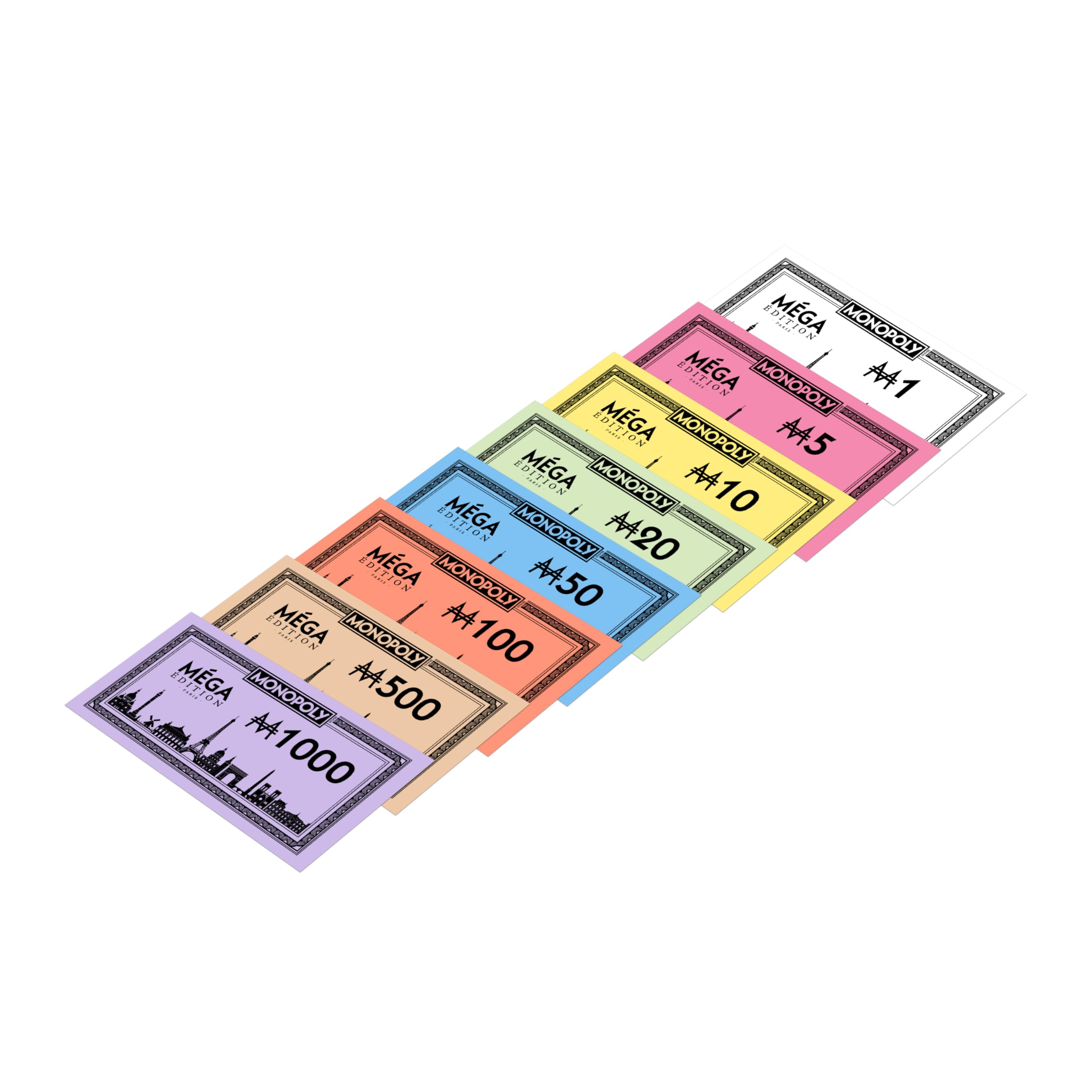 Winning Moves Monopoly Mega Paris Gold en français - Édition de Luxe Jeu de société 8 Ans + emblématique - Jeu de Plateau pour 2 à 6 Joueurs