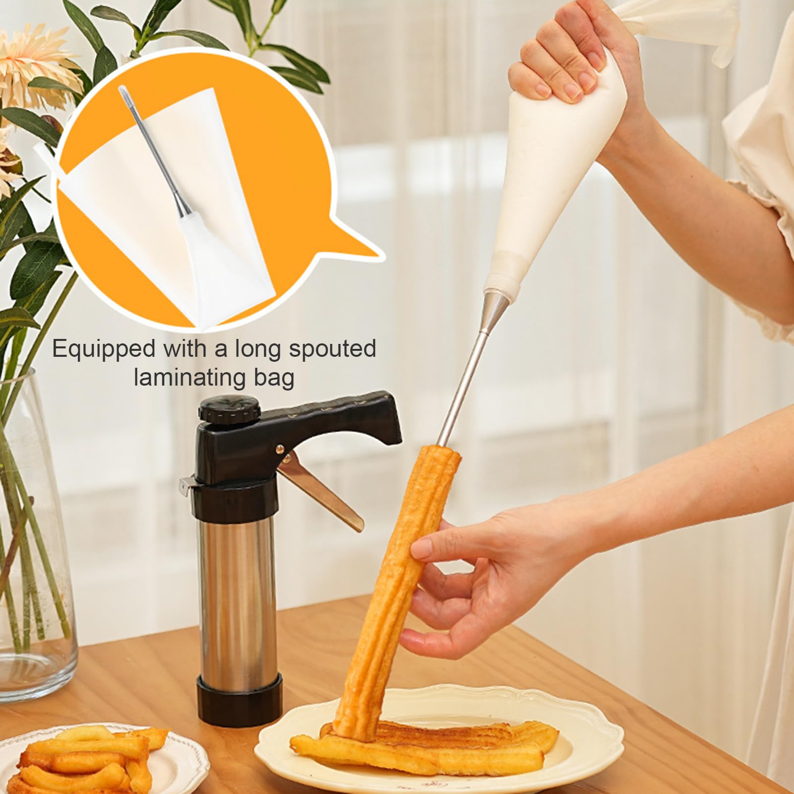 Macchina tradizionale spagnola per fare churro spagnoli per biscotti per gli appassionati di cucina e snack