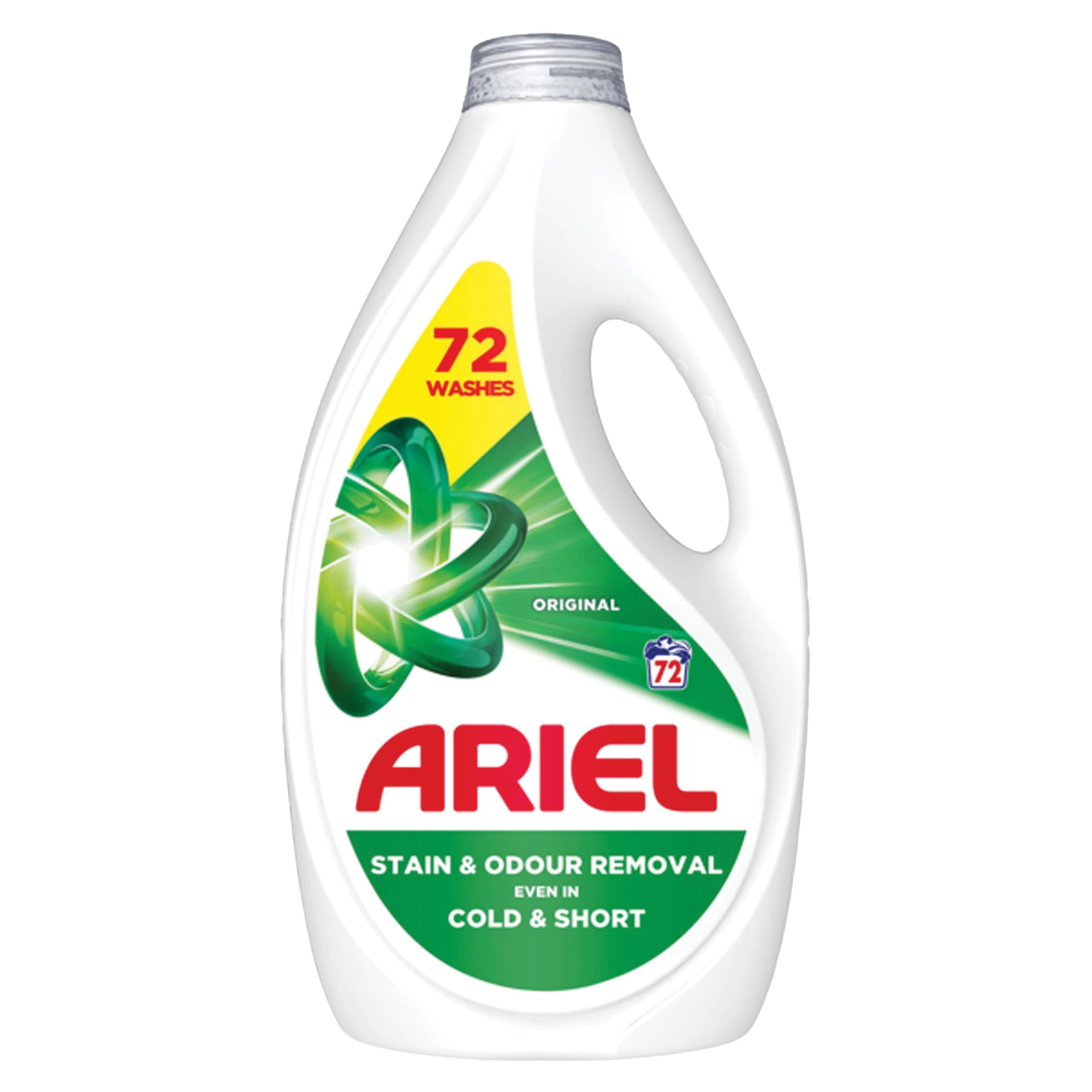 Ariel Washing Liquid Laundry Detergent, 72 Washes, Original, Stain & Odour Removal Even in Cold & Short