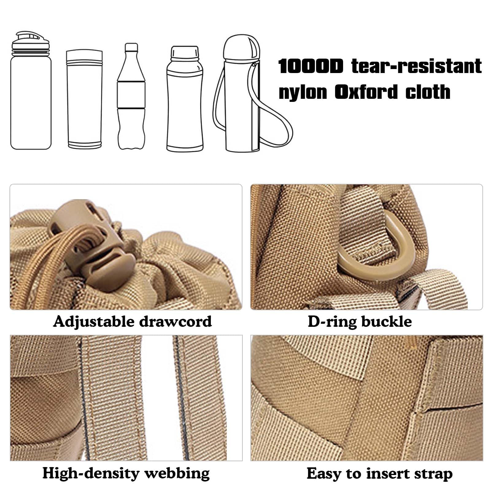 Sac Bouteille Eau Tactique Porte-gourde VIDSTW - Sac à Dos Avec Cordon Réglable, Pour Randonnée, Vélo, Camping Gourde Avec Tuyau Decathlon Sac Bouteille Eau Tactique Porte-gourde VIDSTW - Sac à Dos Avec Cordon Réglable, Pour Randonnée, Vélo, Camping Gourde Avec Tuyau Decathlon