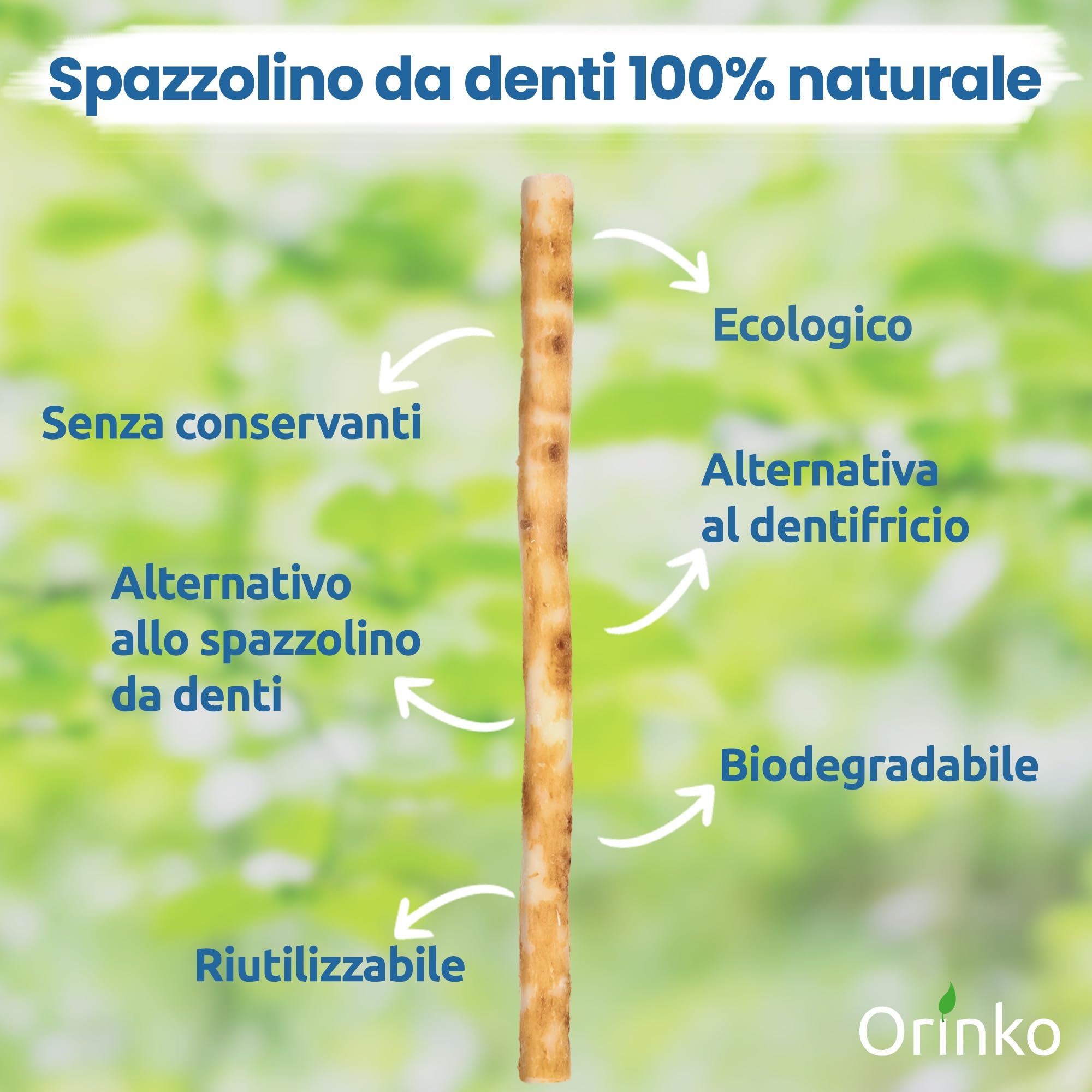 ORINKO® Siwak per Denti Naturale x2 - Spazzolino Ecologico per Pulizia e Sbiancamento Denti - Miswak Africano per Cura Naturale - Bastoncini di Araak per Igiene Orale - Alternativa Sostenibile