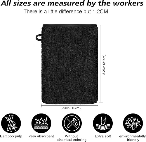 Miniatura 4 de PHOGARY Paquete de 10 manoplas de microfibra para el cuerpo, guantes suaves para la cara, paño de spa de baño, guantes reutilizables para quitar el