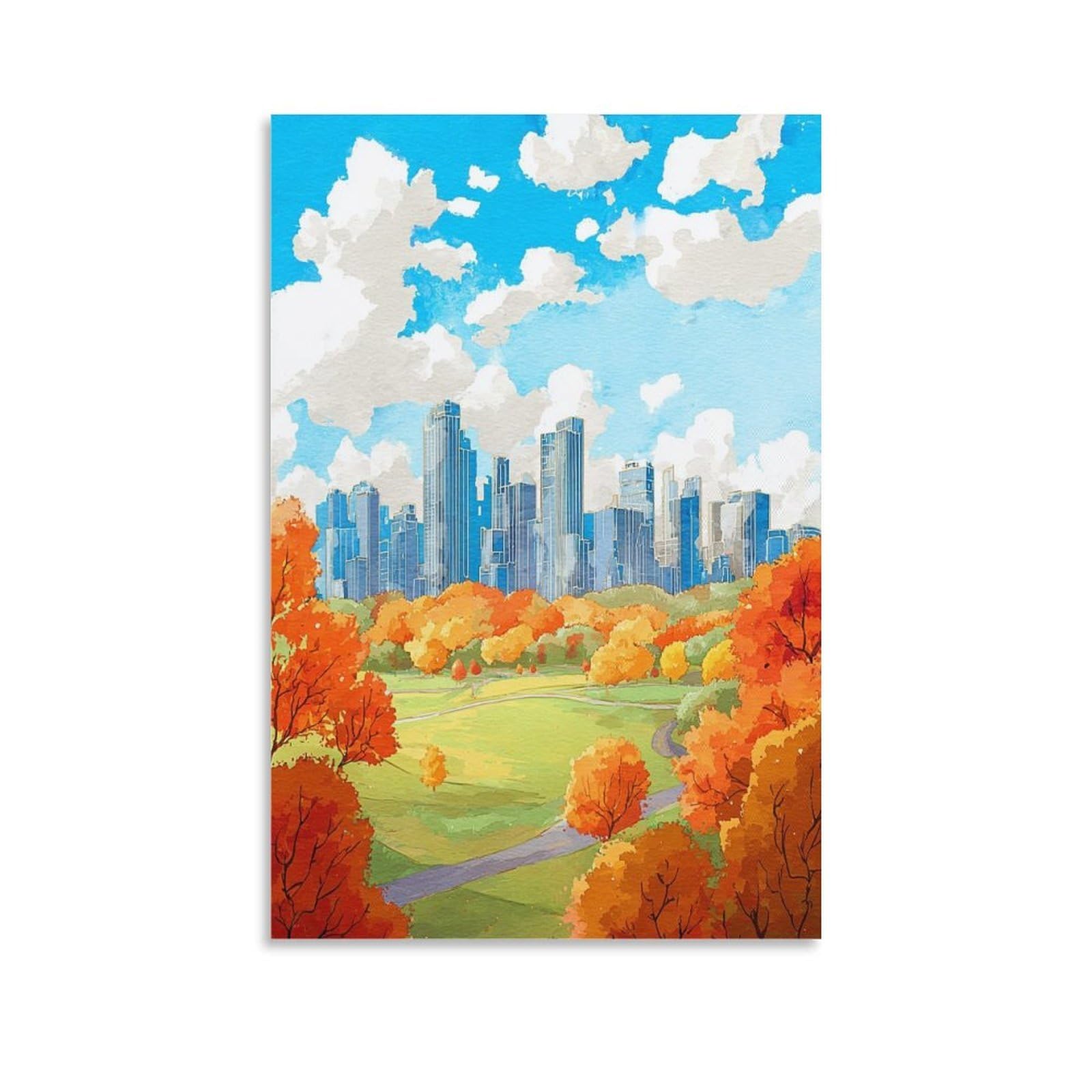 ZBBGGOZ Central Park Posters 20x30inch(50x75cm) Canvas Wall Posters And Art Picture Print Modern Family Bedroom Decor