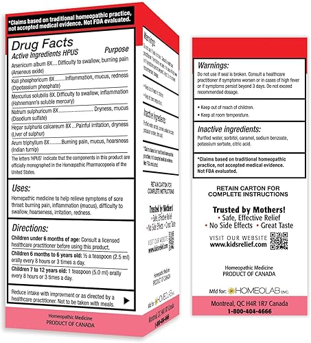 Miniatura 2 de Kids Relief Jarabe para la tos y el resfriado para niños de 0 a 12 años