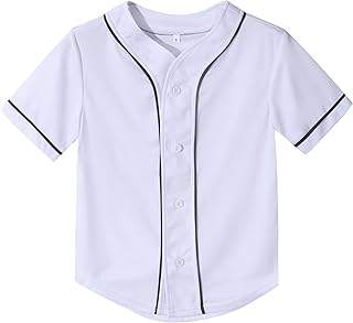 Yuji Itadori Kids Baseball Jersey Button Boys Short Sleeve T Shirts Hip Hop Fashion Casual Sports Solid Color Shirt
