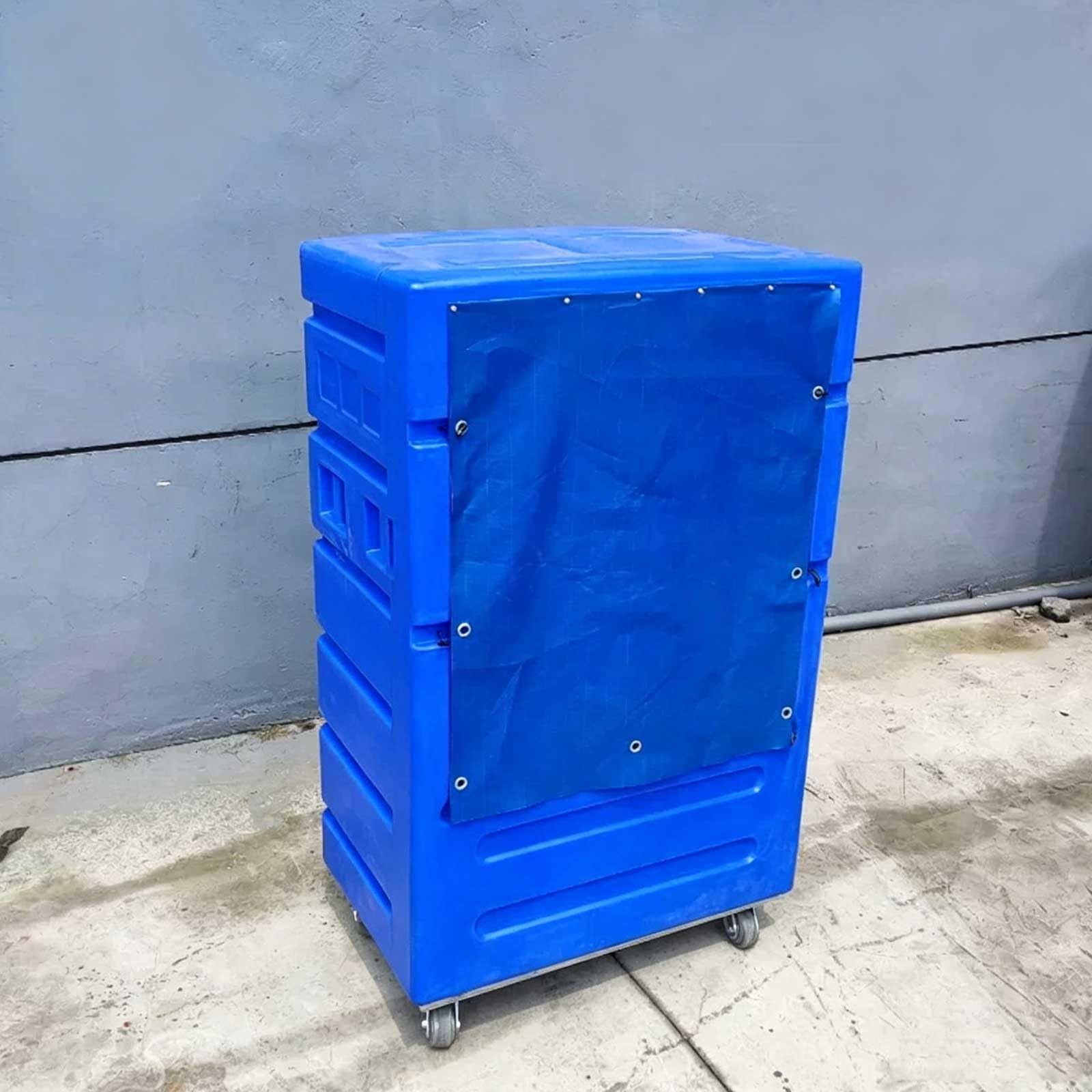 Hotel Laundry Cart, Plastic Linen Trolley with Swivel Casters, Extra Large Laundry Basket for Hospitals, Cleaning Services(C(1000L))