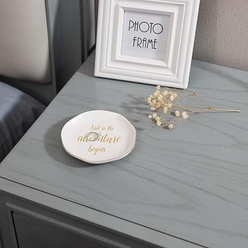 Miniatura 2 de HOME SMILE And So The Adventure Begins - Plato inspirador para despedida de soltera, despedida de soltera, regalos de boda de compromiso, regalo de