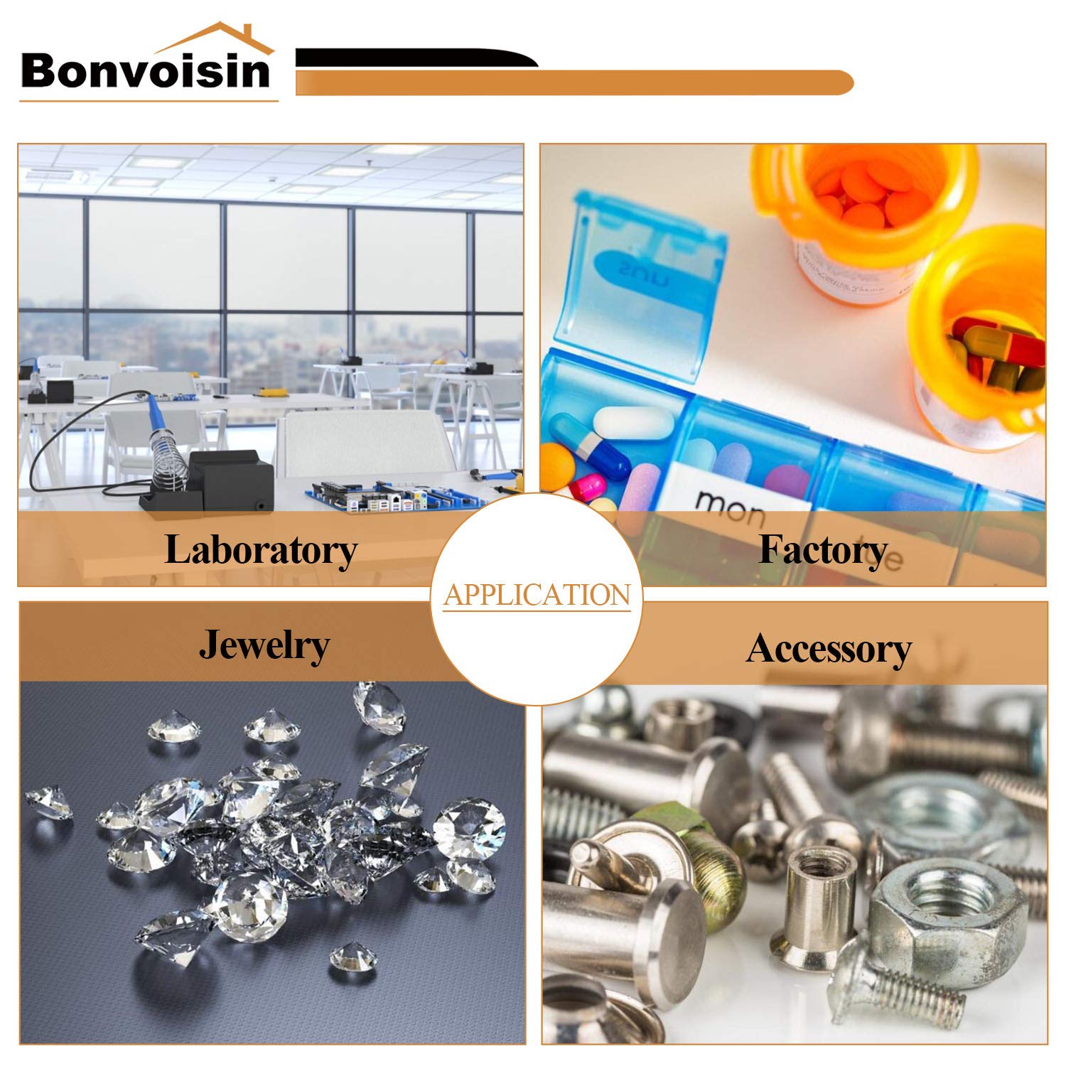 Bonvoisin Pr?zisionslaborwaage 0.01g Genaue Analysenwaage Digitale Elektronische Waage Labor Pr?zisionswaage Schmuck Goldwaage Wissenschaftliche Waage (2000g, 0.01g)