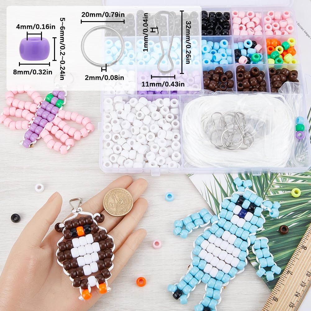 Kit 40 Pièces Porte-Clés DIY SUNNYCLUE - Perles Métal, Anneaux Ouverts - Création Bijoux Et Accessoires
