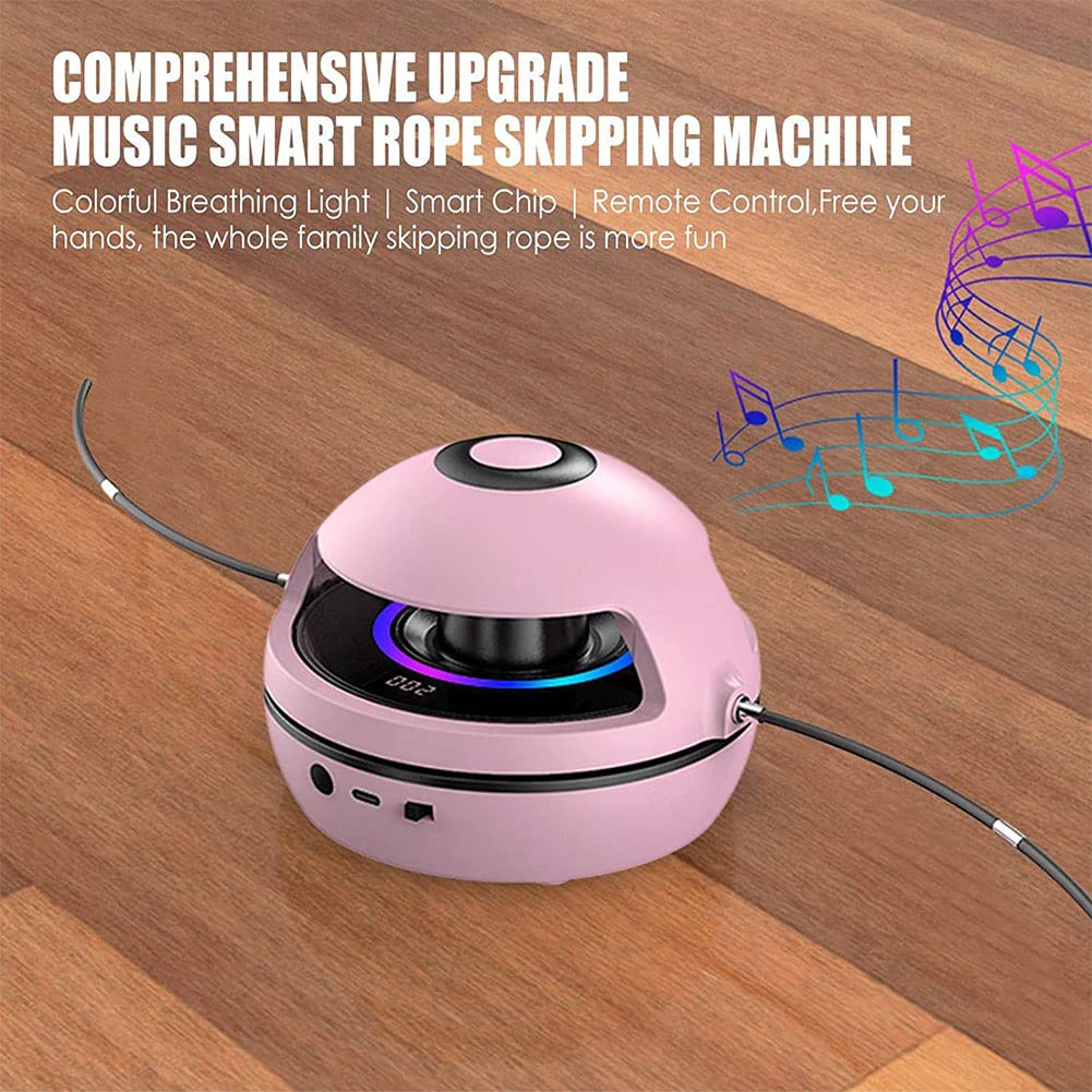 Corda Per Saltare Smart Elettronica Bluetooth | Macchina Con Contatore LED E 10 Velocità | Luci Colorate E Telecomando | Rosa - 2