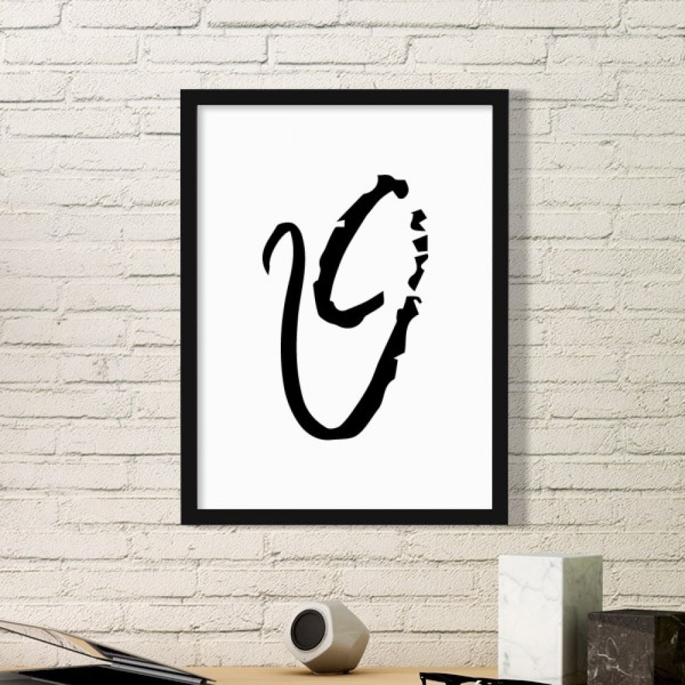 Cuadro de la letra Theta griega silueta para decorar tu salón u oficina pequeña