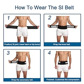 Paskyee Sciatica Belt, Sacroiliac Hip Band for Men Women - Sciatic, Lower Back, Si Joint, Pelvic pain Relief Plus